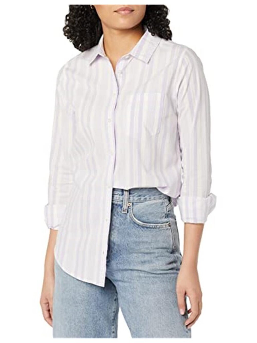 Cotton Poplin Button Down Long Sleeve Shirt Women Lightweight Casual Work Blouse